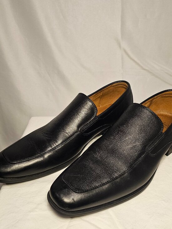 Florsheim Jackson Dress Loafers Men\'s Size 10M Black Leather Slip On Shoes